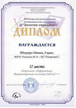 ОЛИМПИАДА «ЗОЛОТАЯ СЕРЕДИНА»